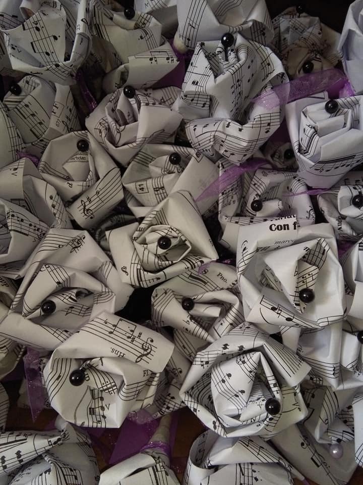 Bouquet de flores de papel